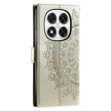 SKALO Xiaomi Redmi Note 14 Pro 5G Mandala Plånboksfodral - Guld