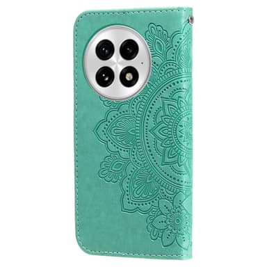 SKALO OnePlus 13 Mandala Plånboksfodral - Turkos