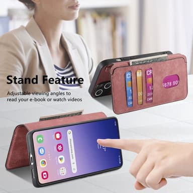SKALO Samsung S25+ CASENEO MW-03 Plånboksfodral - Rosa
