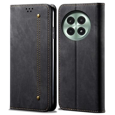 SKALO OnePlus 13 Jeans Plånboksfodral - Svart