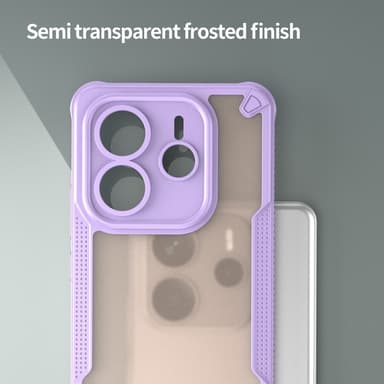 SKALO Xiaomi Redmi Note 14 5G Armor Hybrid Frosted Skal - Lila