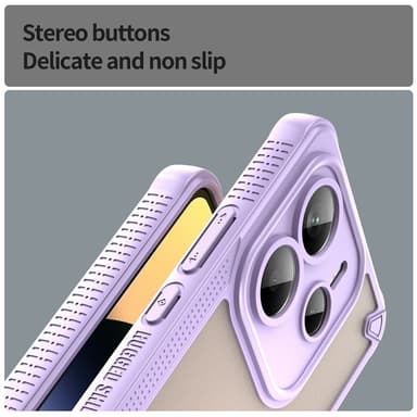 SKALO Xiaomi Redmi Note 14 5G Armor Hybrid Frosted Skal - Lila