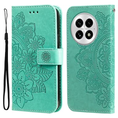 SKALO OnePlus 13 Mandala Plånboksfodral - Turkos