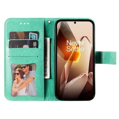SKALO OnePlus 13 Mandala Plånboksfodral - Turkos