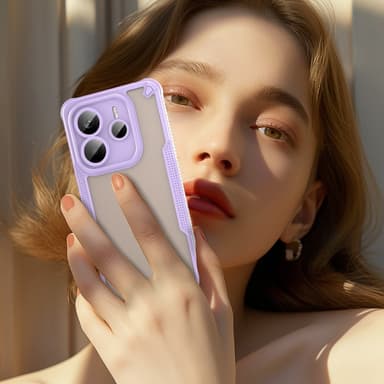 SKALO Xiaomi Redmi Note 14 5G Armor Hybrid Frosted Skal - Lila