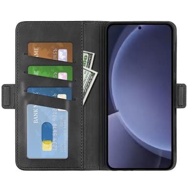 SKALO Samsung S25+ Premium ID Plånboksfodral - Svart