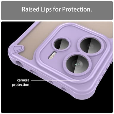 SKALO Xiaomi Redmi Note 14 5G Armor Hybrid Frosted Skal - Lila