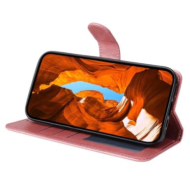 SKALO Xiaomi Redmi Note 14 4G PU-läder Plånboksfodral - Rosa