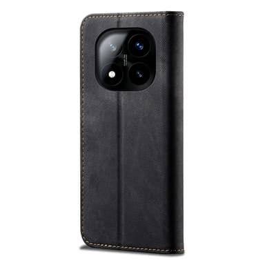 SKALO Xiaomi Redmi Note 14 Pro+ 5G Jeans Plånboksfodral - Svart