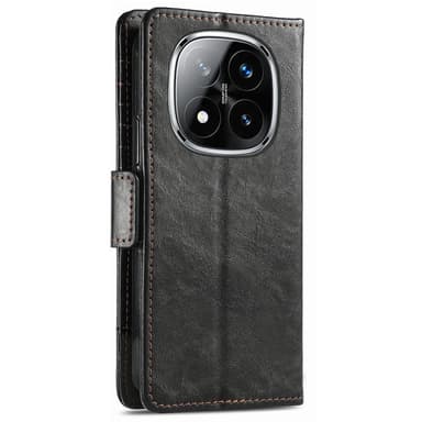 SKALO Xiaomi Redmi Note 14 Pro 5G CASENEO 002 Premium Plånboksfodral - Svart