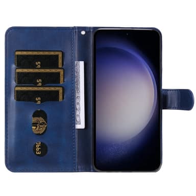 SKALO Samsung S25 Klassisk Dragkedja Plånboksfodral - Blå