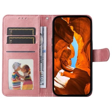SKALO Xiaomi Redmi Note 14 4G PU-läder Plånboksfodral - Rosa