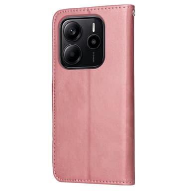SKALO Xiaomi Redmi Note 14 4G PU-läder Plånboksfodral - Rosa