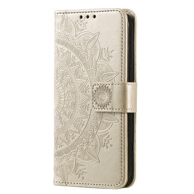 SKALO OnePlus 13R Mandala Plånboksfodral - Guld
