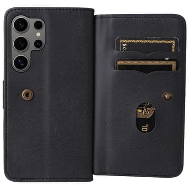 SKALO Samsung S25 Ultra KT 10-FACK Plånboksfodral - Svart