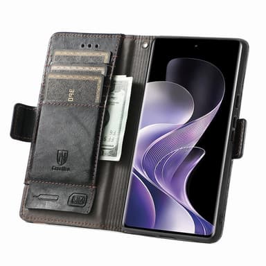 SKALO Xiaomi Redmi Note 14 Pro 5G CASENEO 002 Premium Plånboksfodral - Svart