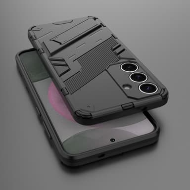 SKALO Samsung S25 Armor Hybrid Punk Skal - Svart