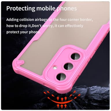SKALO Samsung S25+ Armor Hybrid Frosted Skal - Rosa