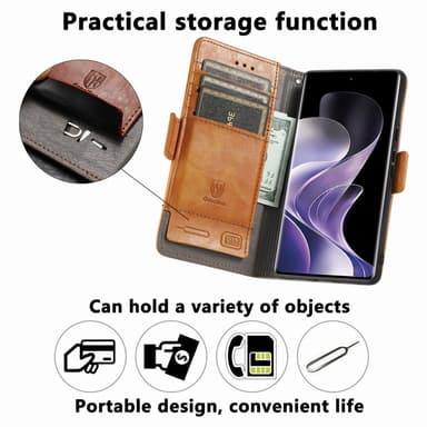 SKALO Xiaomi Redmi Note 14 Pro 5G CASENEO 002 Premium Plånboksfodral - Svart