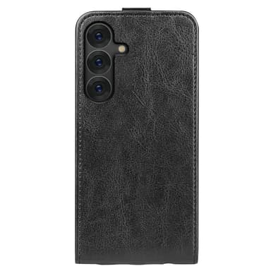 SKALO Samsung S25+ Vertical Flip PU-Läder Plånboksfodral - Svart