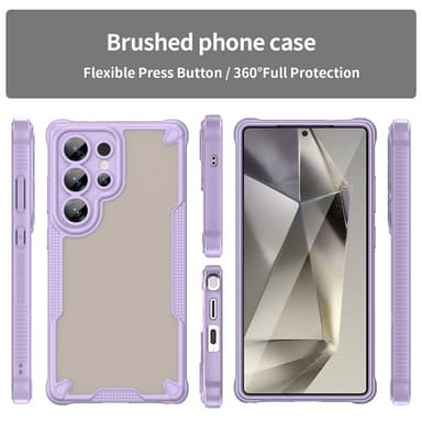 SKALO Samsung S25 Ultra Armor Hybrid Frosted Skal - Lila