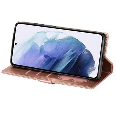 SKALO Samsung S25 Ultra Glitter Dragkedja Plånboksfodral - Roséguld