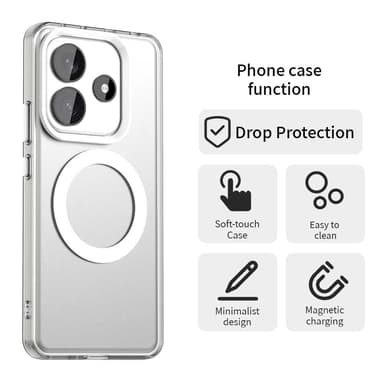 SKALO Xiaomi Redmi Note 14 5G Candy Series Hybrid Skal - Vit