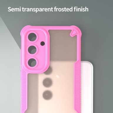 SKALO Samsung S25+ Armor Hybrid Frosted Skal - Rosa