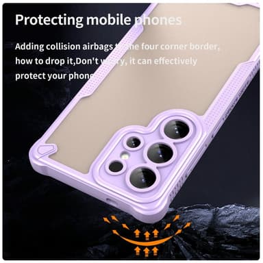 SKALO Samsung S25 Ultra Armor Hybrid Frosted Skal - Lila