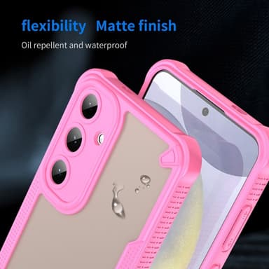 SKALO Samsung S25+ Armor Hybrid Frosted Skal - Rosa