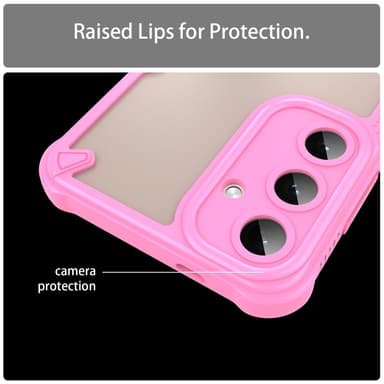 SKALO Samsung S25+ Armor Hybrid Frosted Skal - Rosa