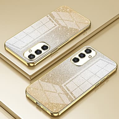 SKALO Samsung S25 Electroplating Glitter Skal - Guld
