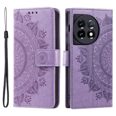SKALO OnePlus 13R Mandala Plånboksfodral - Lila
