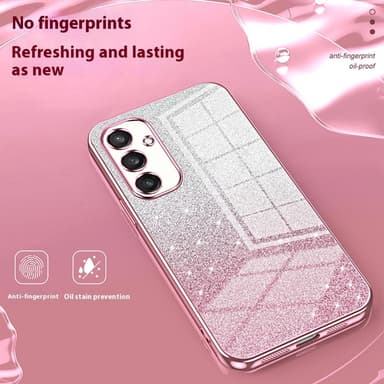 SKALO Samsung S25 Electroplating Glitter Skal - Guld