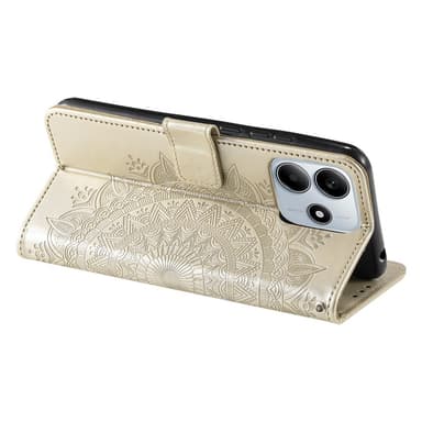 SKALO Xiaomi Redmi Note 14 4G Mandala Plånboksfodral - Guld