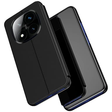 SKALO Xiaomi Redmi Note 14 Pro+ 5G Clear View Plånboksfodral - Svart