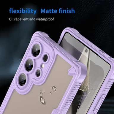 SKALO Samsung S25 Ultra Armor Hybrid Frosted Skal - Lila