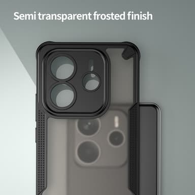 SKALO Xiaomi Redmi Note 14 5G Armor Hybrid Frosted Skal - Svart
