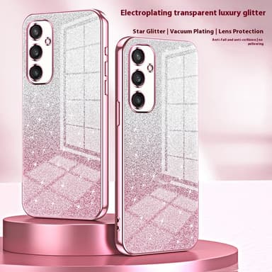 SKALO Samsung S25 Electroplating Glitter Skal - Guld