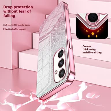 SKALO Samsung S25 Electroplating Glitter Skal - Guld