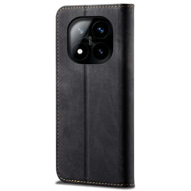 SKALO Xiaomi Redmi Note 14 Pro 5G Jeans Plånboksfodral - Svart