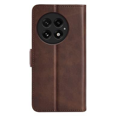 SKALO OnePlus 13 Premium ID Plånboksfodral - Brun