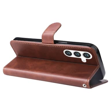 SKALO Samsung S25 Klassisk Dragkedja Plånboksfodral - Brun
