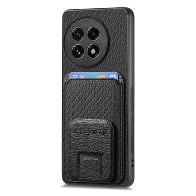 SKALO OnePlus 13 Carbon Fiber Kortfack Skal - Svart