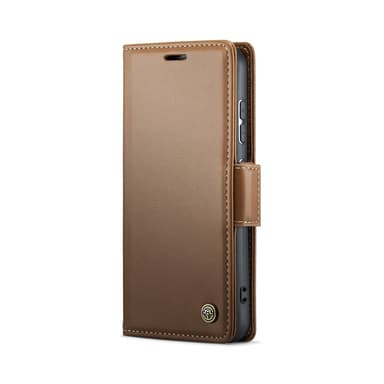 CaseMe Samsung S25 023 Series PU-Läder Plånboksfodral - Brun
