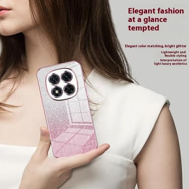 SKALO Xiaomi Redmi Note 14 Pro 5G Electroplating Glitter Skal - Lila