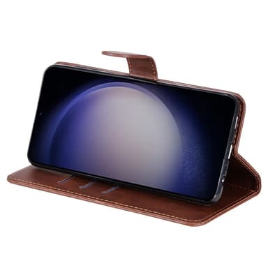 SKALO Samsung S25 Klassisk Dragkedja Plånboksfodral - Brun