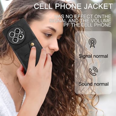 SKALO OnePlus 13 PU-Läder 2-Kortfack Skal - Svart