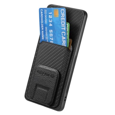 SKALO OnePlus 13 Carbon Fiber Kortfack Skal - Svart