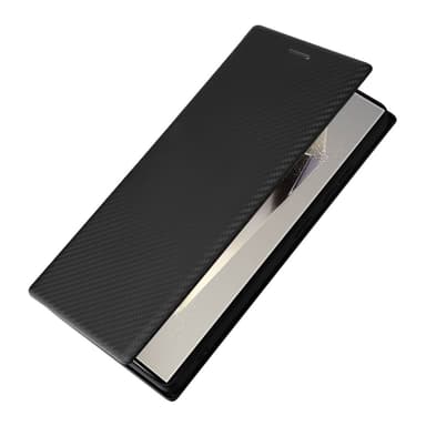 SKALO Samsung S25 Ultra Carbon Fiber Plånboksfodral - Svart